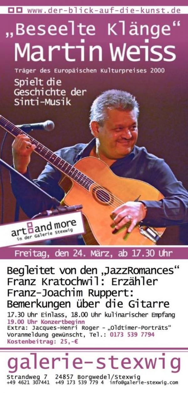 Martin Weiss, Sinti-Musik in der Galerie Stexwig